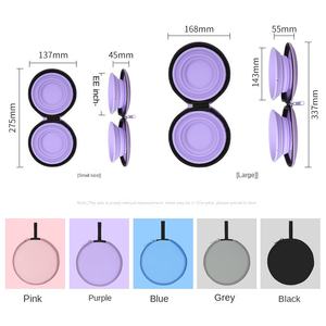 2-In-1 Draagbare Reishondenkommen Dubbele Siliconen Voederbakken Met Ritssluiting, Antislip, Geen Lekkage Voor Huisdiervoer En Watervoerbak - Product Image 3