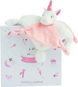 DOUDOU ET COMPAGNIE 20 cm Rose/Blanc/Or Carré Licorne Doudou Tout Doux Bébé Literie <span class=keywords><strong>Naissance</strong></span> Cadeau Idée Perdu Doudou Garantie - Product Image 4