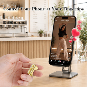Anneau de contrôle à distance scintillant BT5.0 sans fil pour défilement TikTok, caméra vidéo, lecteur d'e-book pour Android, large compatibilité S - Product Image 4