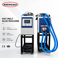 Machine de pulvérisation automatique de colle thermofusible 10L avec pompe à piston, applicateur d'adhésif thermofusible pour boîtes