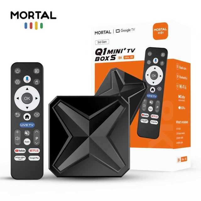 2025 Factory Hot Wholesale Mortal Q1mini+ Android14.0 Media Settop Box BT5.0 Google Voice Control Smart 4K Streaming Tv Boxes