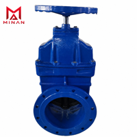 Katup Gerbang Besi Ulet Z45X-16Q PN16 dengan Dudukan Resilient, Batang Non-Rising, Flens, Handwheel, untuk Suplai Air dan Pemadam Kebakaran DN50-DN300