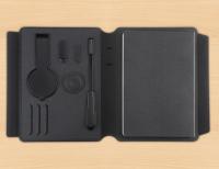 Bloc-notes de banque d'alimentation pour ordinateur portable personnalisé 2025 avec chargeur sans fil et flash USB avec logo LED et lampe de livre pour les cadeaux d'entreprise