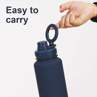 Bouchon de remplacement pour bouteille d'eau à large ouverture, anti-fuite, avec support magnétique pour téléphone, pour bouteilles d'eau isothermes en acier inoxydable