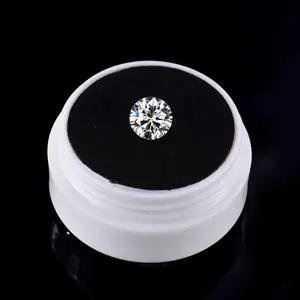 Corações e flechas qualificadas alta 1.2 carat 7mm, diamante sintético transparente branco d cor redonda moissanite para anéis