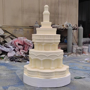 Décoration de gâteau de <span class=keywords><strong>château</strong></span> en mousse de style princesse personnalisée de luxe IFG pour la décoration de mariage - Product Image 3