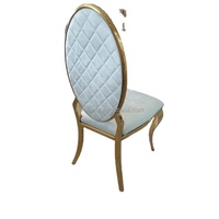 Personnalisé Or Cadre Serpent Pieds Velours Tissu Ananas Motif Dos Coussin En Acier Inoxydable De Mariage Banquet À Manger Chaise