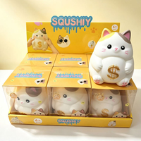 Mainan Kucing Keberuntungan Jumbo Ukuran Besar 15cm, TPR Lembut, Slow Rebound, Pereda Stres