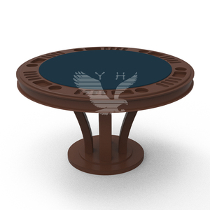 YH Luxury Home <span class=keywords><strong>Table</strong></span> <span class=keywords><strong>de</strong></span> <span class=keywords><strong>poker</strong></span> Texas Hold'Em <span class=keywords><strong>Table</strong></span> <span class=keywords><strong>de</strong></span> <span class=keywords><strong>poker</strong></span> <span class=keywords><strong>convertible</strong></span> ronde en bois massif avec dessus <span class=keywords><strong>de</strong></span> salle à manger - Product Image 2