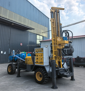 UNIQUE 200m <b>Wheel</b> Type Water Well Drilling Rig Portable Bore Drilling Machine - Product Image 1