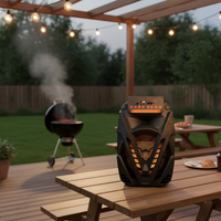 Haut-parleur DJ 15 pouces avec lumière LED RGB, batterie 5.0 30W 3600mAh, micro sans fil, contrôle par application, pour karaoké, home cinéma, fêtes en extérieur