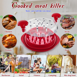 Mesin penghancur daging ayam Bbq, alat penghancur daging ayam transparan besar dengan pegangan - Product Image 2