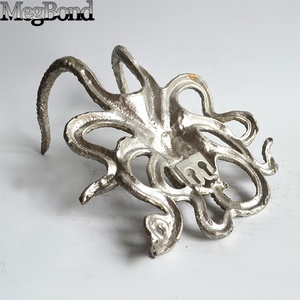 Cast di ferro polpo cremagliera del vino per appendere a parete - Product Image 5