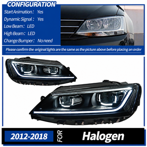 Kit de modernisation de phares LED pour <span class=keywords><strong>Volkswagen</strong></span> Sagitar 2012-<span class=keywords><strong>2018</strong></span> avec feux de jour DRL, clignotants séquentiels et lentille de projecteur - Product Image 4