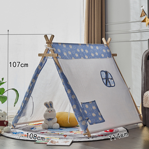 Tienda de interior personalizada Casa de juegos para niños Carpas triangulares Patrón multicolor Tienda de campaña para niños para jugar - Product Image 1