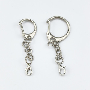 Porte-clés mousqueton en acier inoxydable, rond, moderne, simple, en métal, résistant, accessoires pour clés - Product Image 4