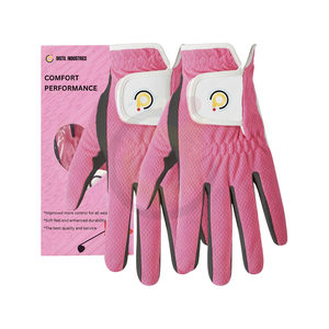 Gants de golf roses unisexes pour la main gauche, antidérapants, en cuir Cabretta, légers, respirants, performance sportive, fermeture à boucle DISTIL - Product Image 1