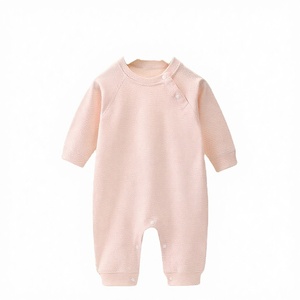 2025 Spring Baby Clothes Cotton Newborn Crawling Rompers Boneless Pajamas K-2 Unisex Onesie Long Sleeve Woven Snap Button - Product Image 2