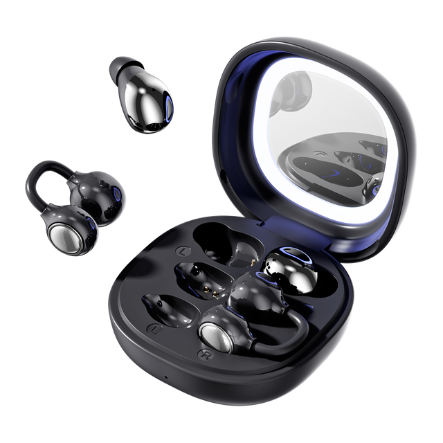Dual Form TWS Stereo Earphones Open Ear Non Plug Earclip Headset Night Sleep Hidden Earbuds for V6.0 Touch Control Makeup