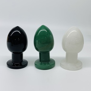 En gros, Dildo en pierre brute polie de quartz rose naturel, améthyste et cristal noir vert, technique de gravure, pour usage <span class=keywords><strong>anal</strong></span> et yoni - Product Image 4