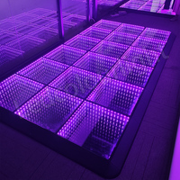 Hot cell Floor Dancing Led Light Mirror 3D Effect LED Dance Floor Light para fiesta de boda