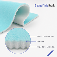 Tissu en mousse laminée de velours pour orthèses de rééducation médicale, équipement de protection sportif, doublure de casque, doublure de ceinture de protection lombaire
