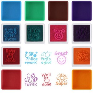 Tampon d'encouragement en plastique carré style Mahjong pour l'enseignement de l'anglais, avec commentaires de professeurs de dessin animé pour enfants - Product Image 3