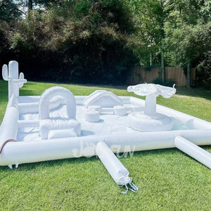 Castillo Inflable Blanco Popular Joy2fun JK-01 para Fiestas, Eventos, Piscina <span class=keywords><strong>de</strong></span> Pelotas, <span class=keywords><strong>Parque</strong></span> Acuático, Área <span class=keywords><strong>de</strong></span> Juegos Acuáticos con Capacidad para 500 kg para <span class=keywords><strong>Alquiler</strong></span> - Product Image 1