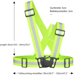 <span class=keywords><strong>Gilet</strong></span> réfléchissant personnalisable en polyester avec logo imprimé, vêtement de <span class=keywords><strong>sécurité</strong></span> en polyester - Product Image 1