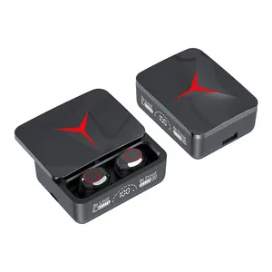 Auriculares para juegos Auriculares Bluetooth con micrófono Bass Audio Estéreo HiFi TWS True M90 Auriculares inalámbricos Auriculares deportivos LED auriculare