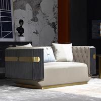 Ensemble de canapés de chambre à coucher en ligne droite, style luxe léger chinois, amovible - Grand mobilier haut de gamme
