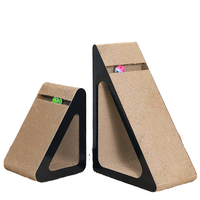 2-en-1 Luxe Moderne Écologique Ovale Griffoir pour Chat en Carton, Nid et Bol à Griffes en Papier