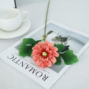 Flores artificiales de <span class=keywords><strong>caléndula</strong></span> de tela de seda individual para boda, artículo decorativo, flores realistas con sensación de gama alta - Product Image 6