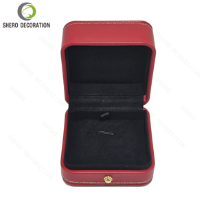 Caja de Joyería de Diseño de Lujo de Alta Calidad OEM al por Mayor, Caja de Embalaje de Cuero PU en Oferta, Caja Roja para Colgantes - Product Image 3