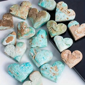 Cœur de Hemimorphite Naturelle Polie, Pierre de Poche, Guérison, Reiki, Chakra, Méditation, Décoration d'Intérieur, Énergie Amoureuse, Cadeau, Vente en Gros - Product Image 5