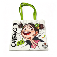 Sac de shopping en toile de polyester résistant à l'eau, impression personnalisée du logo, léger, réutilisable, pour la plage, les courses