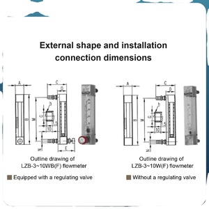 Promesstec LZB-3WBフランジマイクロフローメーター2% 精度精密可変面積水流計ガス測定ガラス用 - Product Image 6