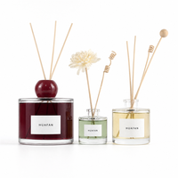 Bouteille diffuseur de parfum en verre vide à base épaisse, col court, 50ml, 130ml, 500ml, personnalisable avec logo, emballage pour parfum