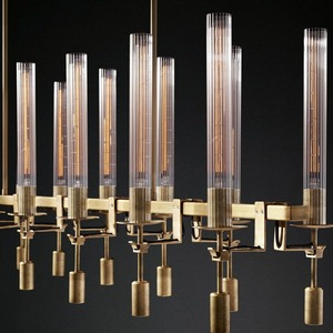 <span class=keywords><strong>Lampadario</strong></span> <span class=keywords><strong>Moderno</strong></span> Americano in Ottone per Ville di Lusso, Sale da Pranzo e Soggiorni, Illuminazione Decorativa per la Casa - Product Image 2