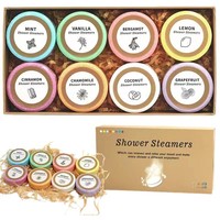 Bombes de bain aromathérapeutiques véganes, 8 paquets, marque privée, bombes de bain organiques à l'eucalyptus, bombes de bain apaisantes