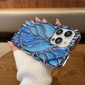 Funda <span class=keywords><strong>de</strong></span> teléfono <span class=keywords><strong>de</strong></span> hoja degradada galvanizada para iPhone 16 Pro MAX Funda protectora para PC Compatible con iPhone 15 Pro Número <span class=keywords><strong>de</strong></span> modelo 13 Pro - Product Image 4