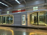 Maison capsule préfabriquée en acier mobile pour hôtel, usage touristique, intérieur personnalisé, resort en plein air