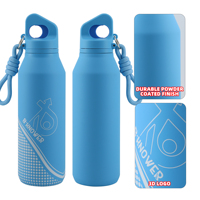 Bouteille isotherme Cash Commodity 750 ml en acier inoxydable à double paroi, écologique, pour événements sportifs (12-24h), avec couvercle à poignée supérieure