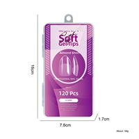 Ongles transparents semi-givrés à adhérence totale, ultra-fins, sans couture, étendus, 120 pièces