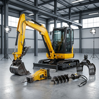 Pengiriman Gratis Mini Excavator 2.5 Ton Mesin EPA Kubota Mini Excavadora Crawler Digger 2 Ton 2 Ton Mini Excavator Kecil untuk Dijual
