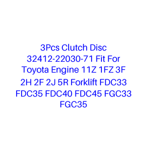 Disque d'embrayage 32412-22030-71, 3 pièces, adapté au moteur Toyota 11Z 1FZ 3F 2H 2F 2J 5R, chariot élévateur FDC33 FDC35 <span class=keywords><strong>FDC40</strong></span> FDC45 FGC33 FGC35 - Product Image 1