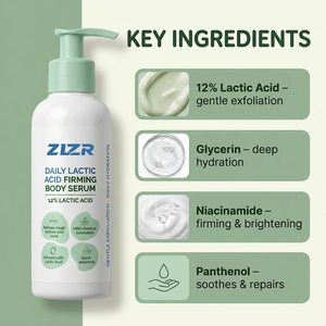 Loción Hidratante y Reafirmante con Ácido Láctico al 12% AHA, Antienvejecimiento, Suavizante, 200 ml, para Piel Seca, Áspera, Irregular y Flácida, Tratamiento Corporal - Product Image 2