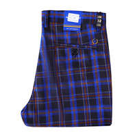 Pantalon décontracté sophistiqué pour homme, style américain vintage, coupe droite, patchwork, en coton, taille mi-haute, avec fermeture éclair