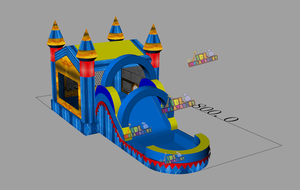 Castillo Inflable Acuático Combinado al por Mayor con Tobogán y Piscina de Chapoteo de PVC de 18oz para Alquiler Comercial - Product Image 6