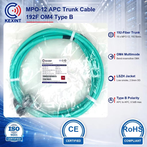 <span class=keywords><strong>สาย</strong></span>เคเบิลต่อพ่วงชนิด MPO-12 APC ตัวผู้ รุ่น Kexint 192F สำหรับ<span class=keywords><strong>สาย</strong></span> OM4 มัลติโหมด ประเภท B - Product Image 2
